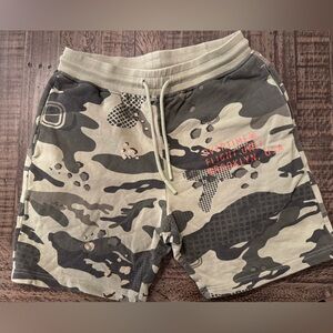 Overtime Men’s Flight Unit Drawstring Camouflage Print Shorts